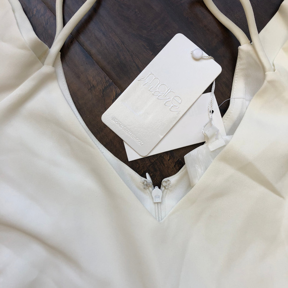 Mare Mare Belle VNeckline Cold Shoulder Mini Dress - Picture 3 of 6